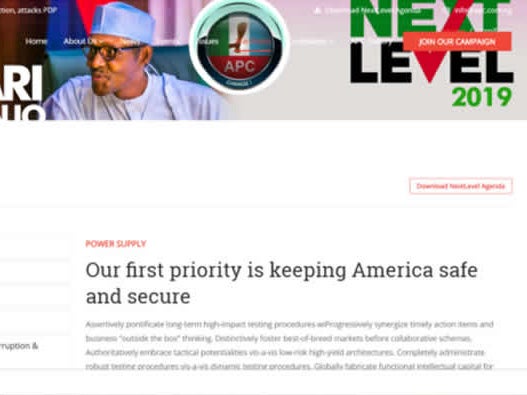 Screen grab shows APC's website before wording was updated