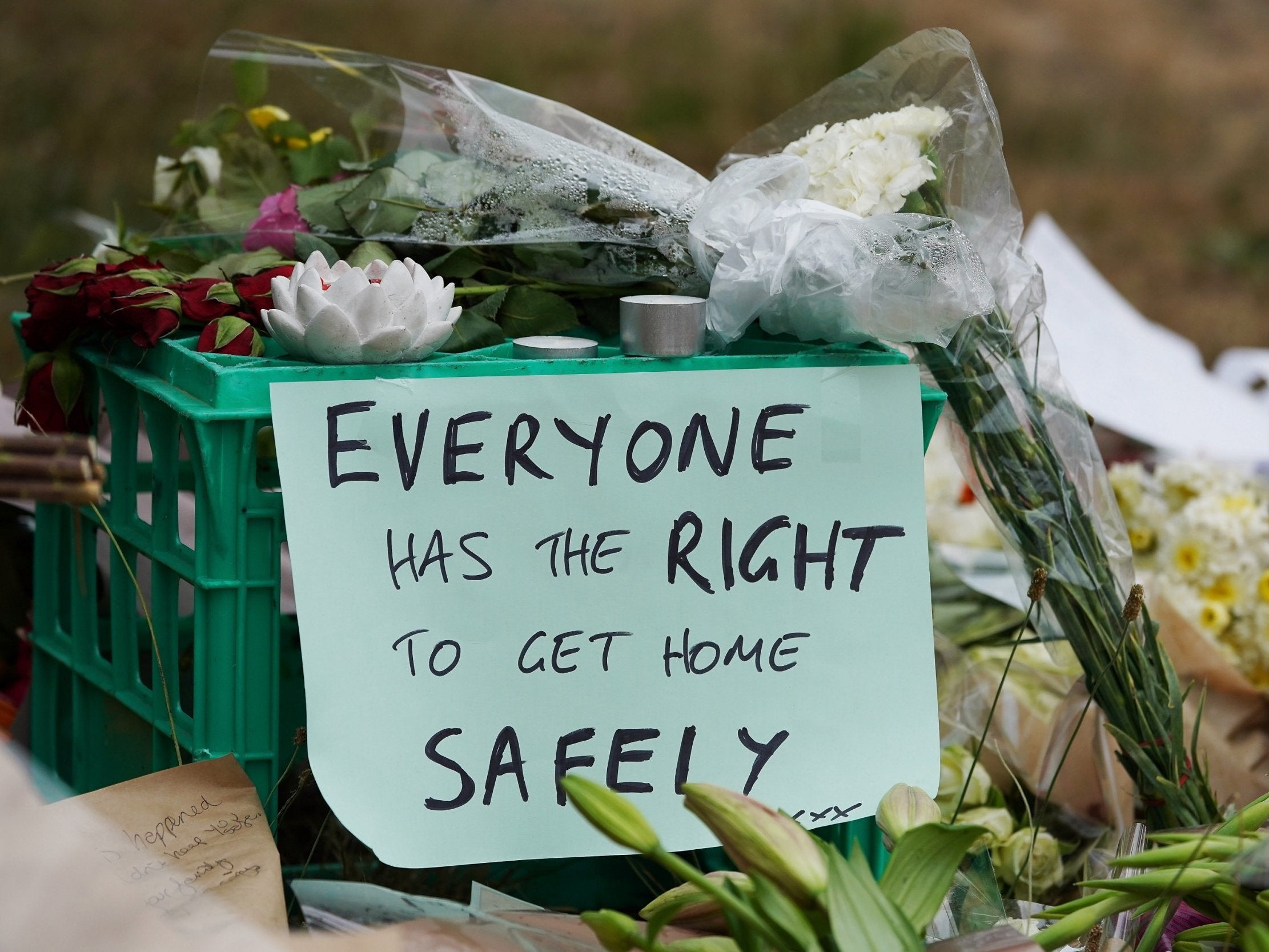 This photo, dated 17 January 2019, shows a piles of flowers, laid where the body of Israeli exchange student Aiia Maasarwe was found near the Polaris Shopping Center, Bundoora, Melbourne, Australia.