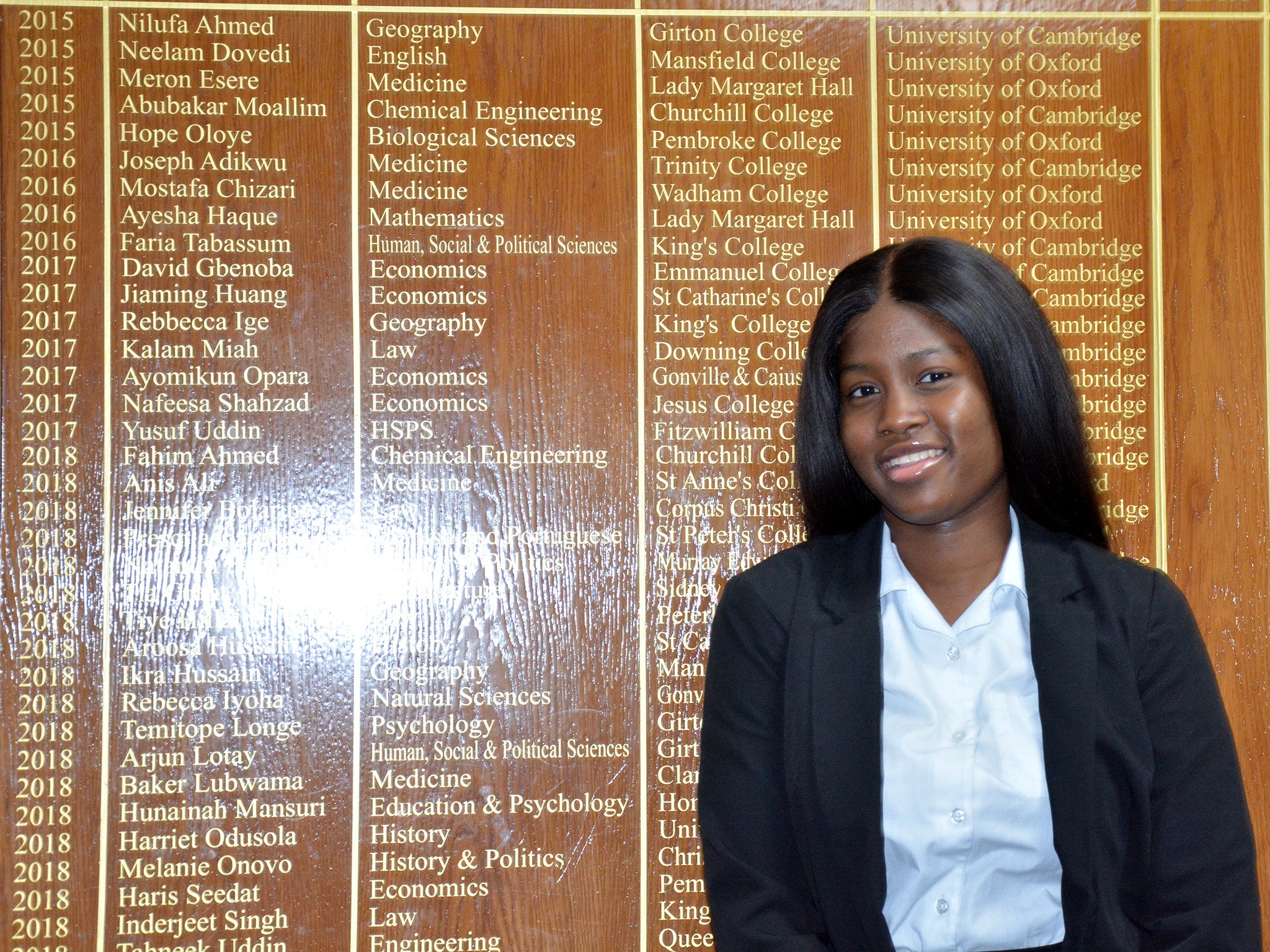 Dorcas Shodeinde, who has been in care since she was 14, has secured an offer to study Law at Oxford