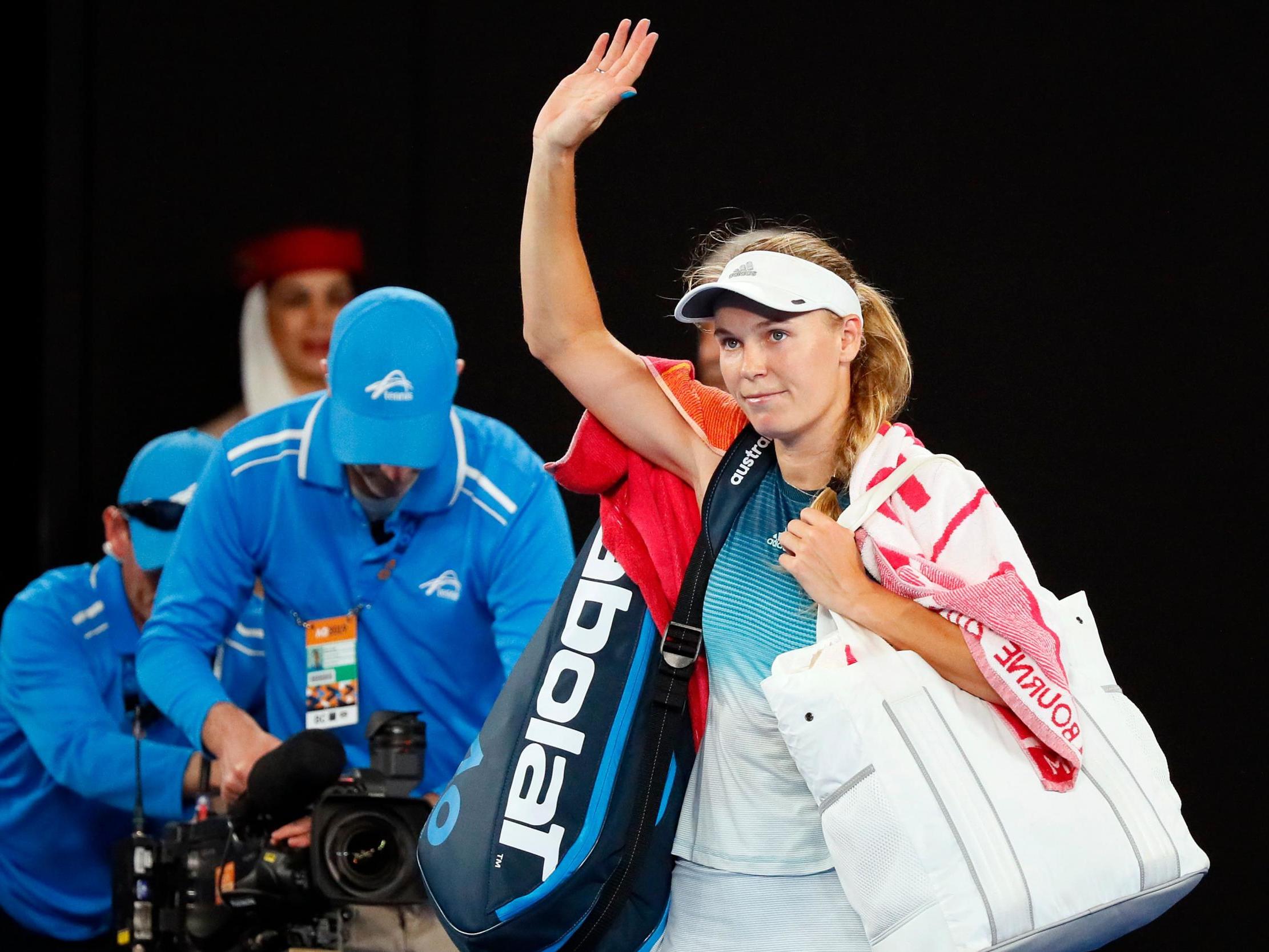 Wozniacki's title defence was brought to an early end