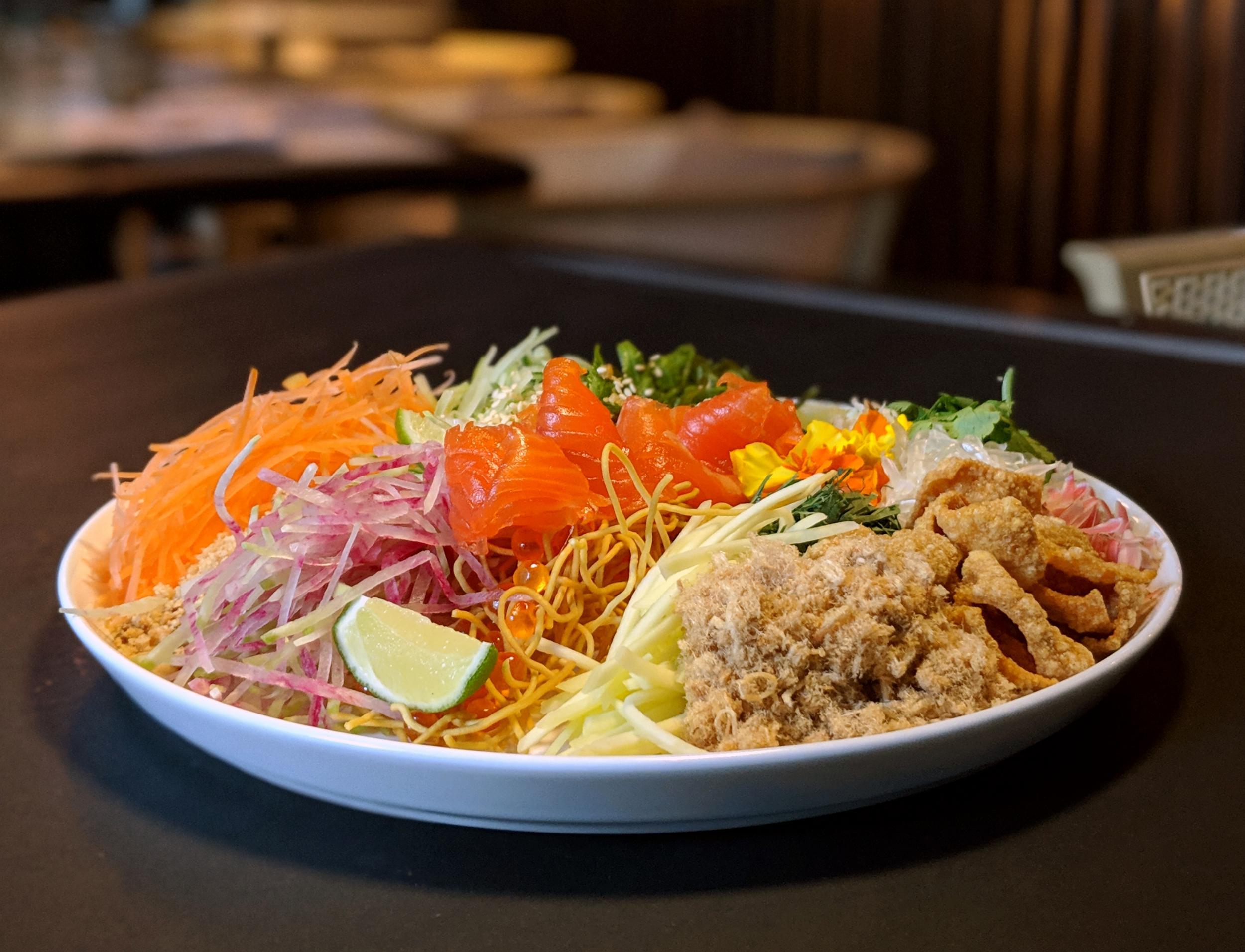 Yee Sang is often eaten for good luck during Chinese New Year in Malaysia