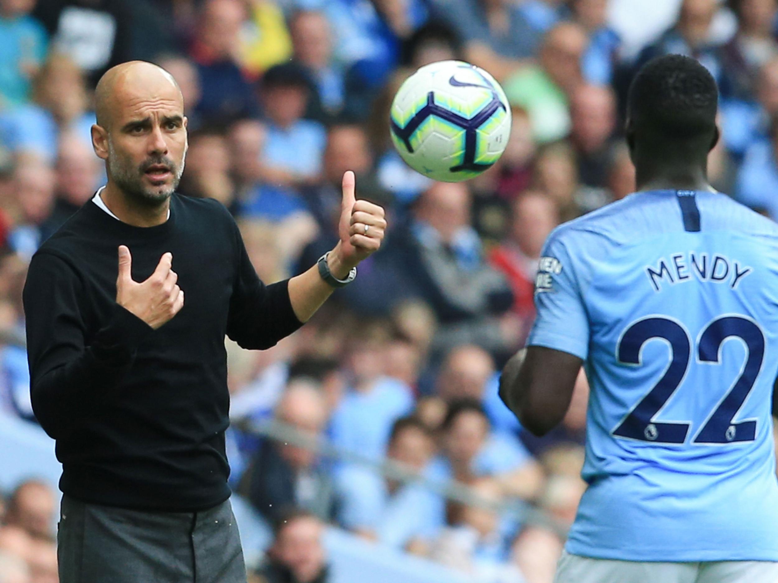 Pep Guardiola has been without Benjamin Mendy since November