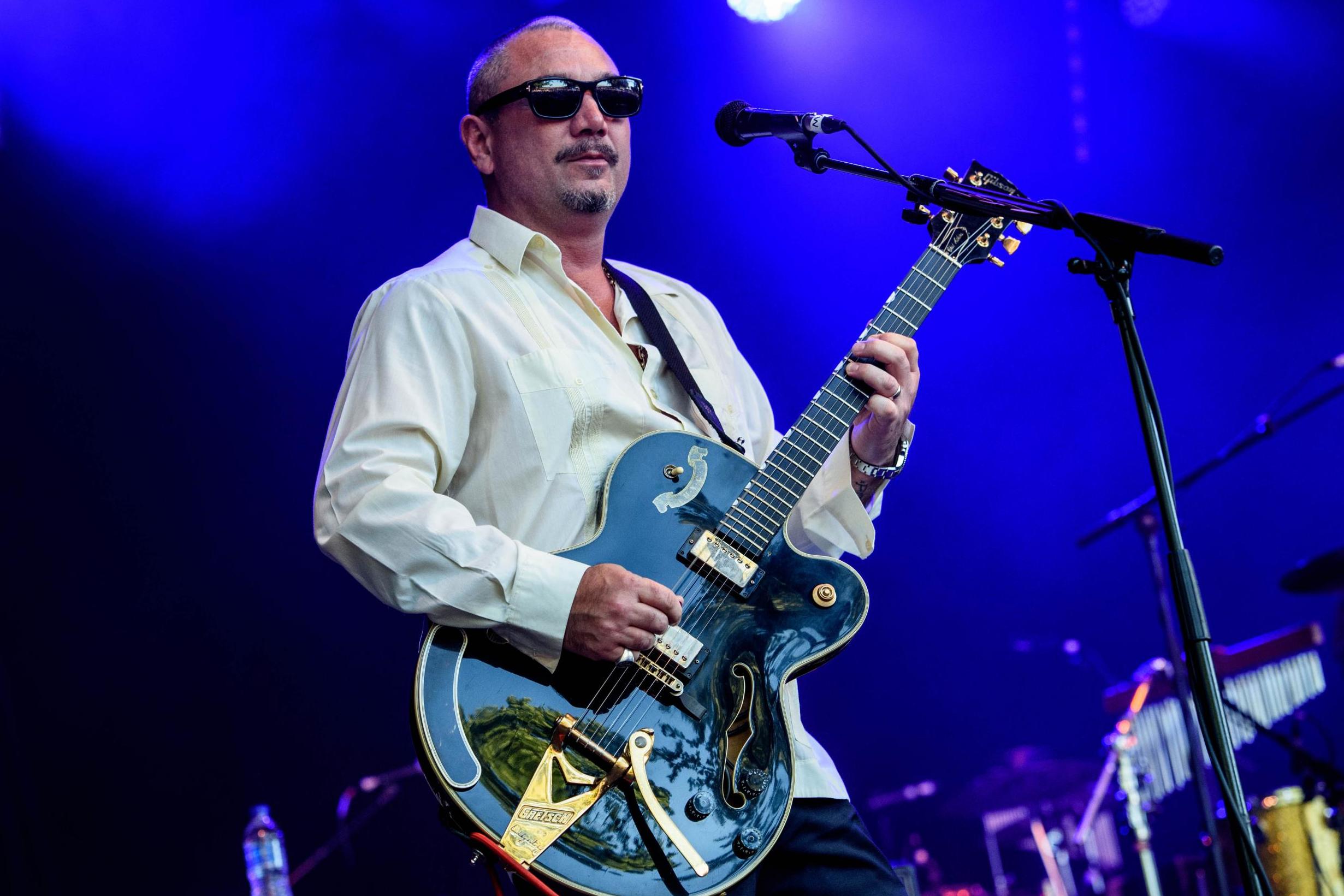 Huey Morgan of the Fun Lovin' Criminals performs at the Dubai Duty Free Shergar Cup at Ascot Racecourse on 6 August, 2016 in Ascot, England.