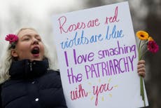 Thousands march in London against austerity and violence against women