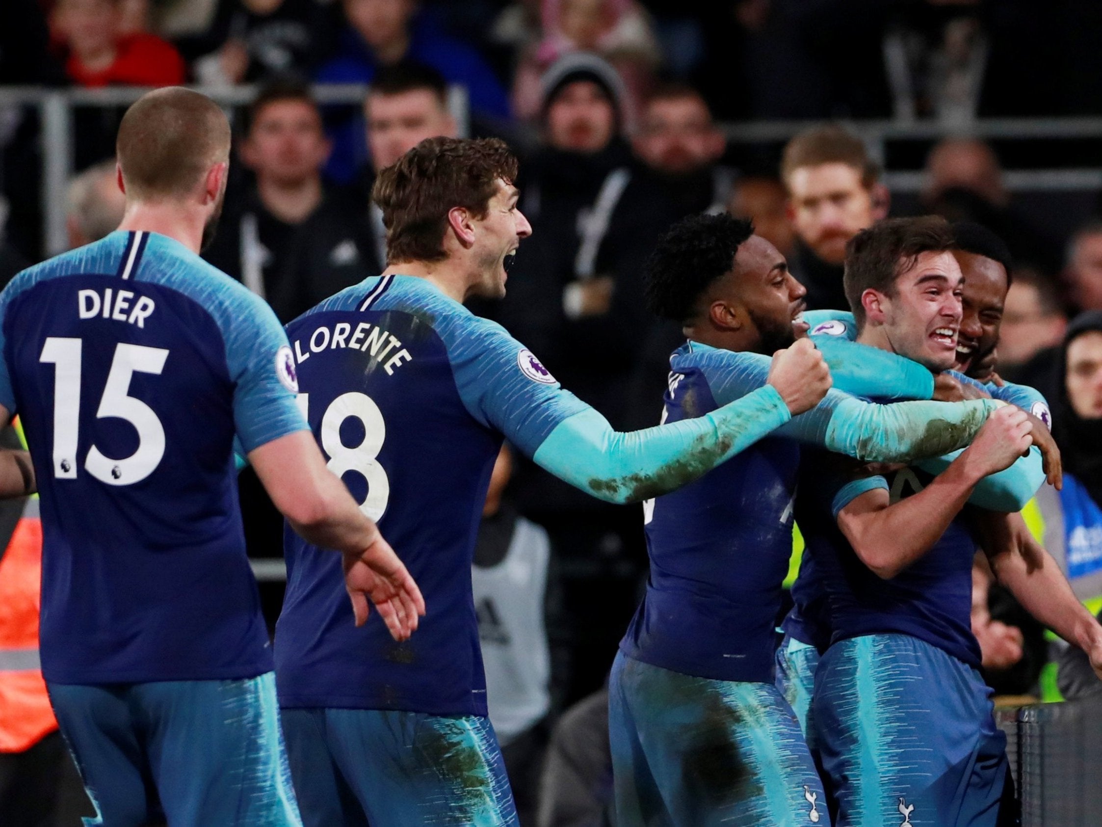 Tottenham's Harry Winks celebrates scoring their second goal