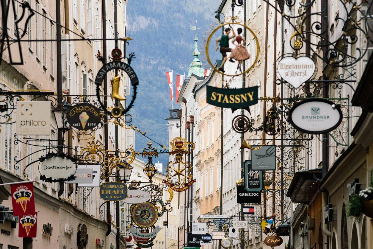 Getreidegasse is Salzburg’s main shopping street