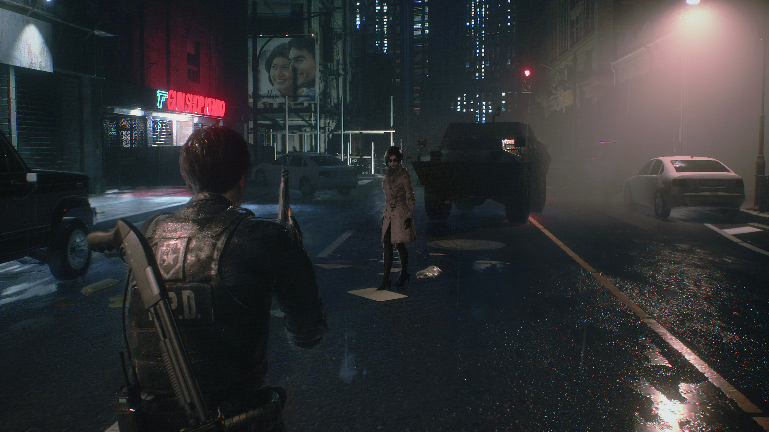 Rookie police officer Leon Kennedy in Raccoon City