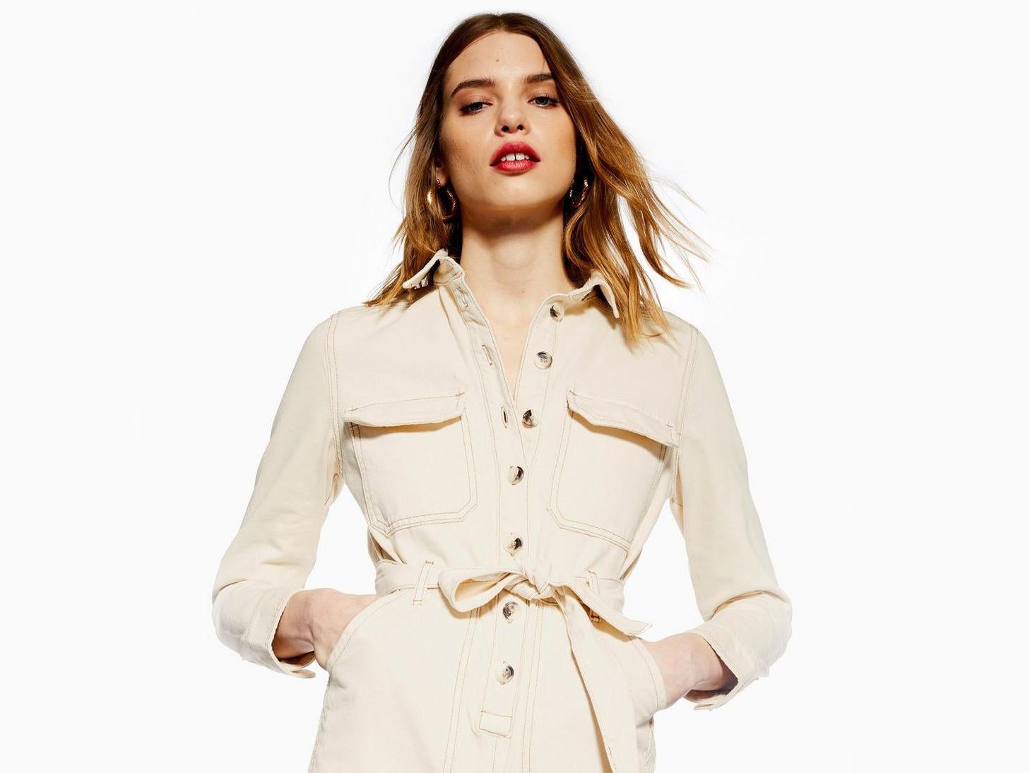 Cream Denim Boiler Suit, £59, Topshop