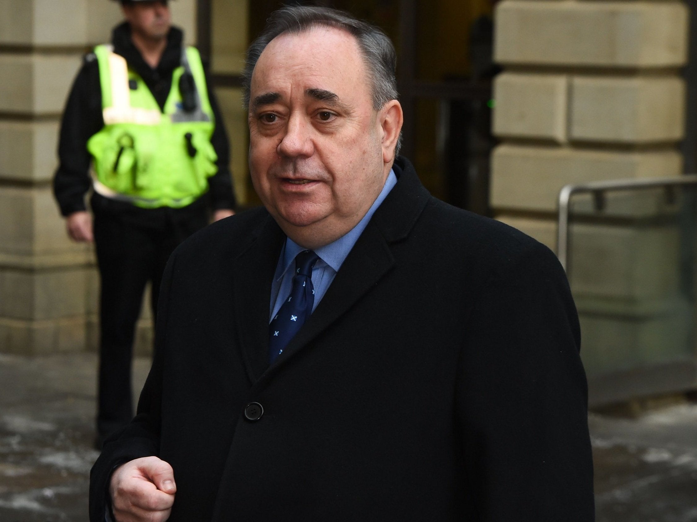 Alex Salmond speaks outside court in Edinburgh in November 2019