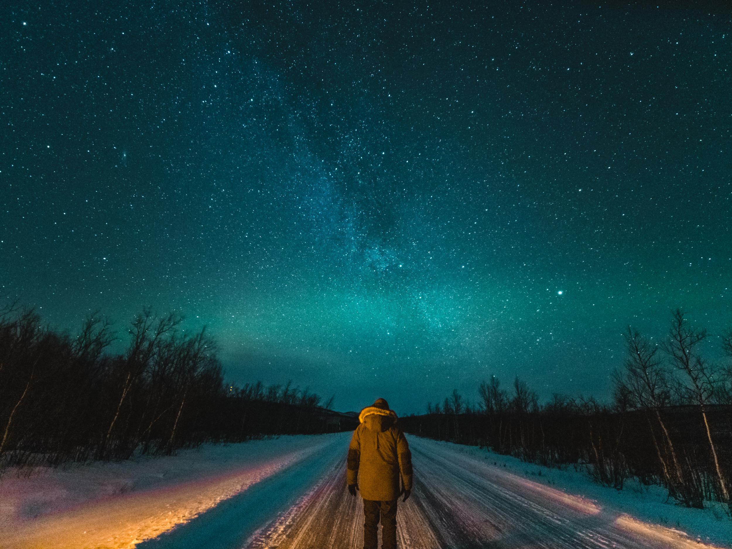 Clear skies mean stars as well as the Aurora