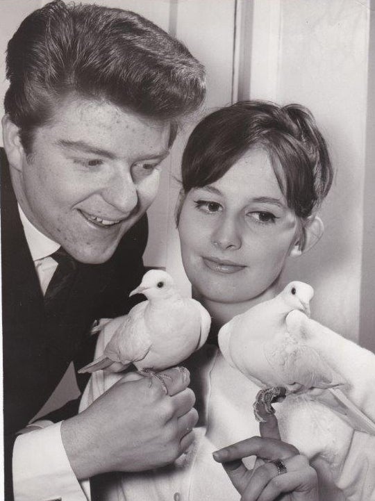 With his wife-to-be Lorna in 1962