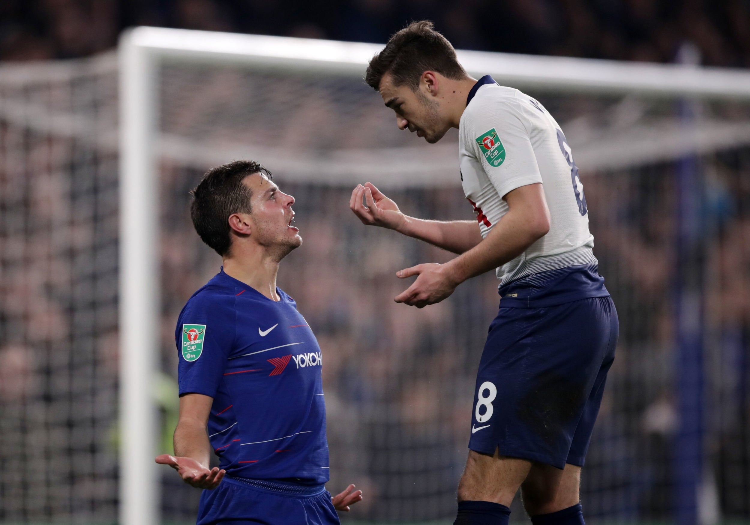 Winks in action during Thursday’s Carabao Cup semi-final