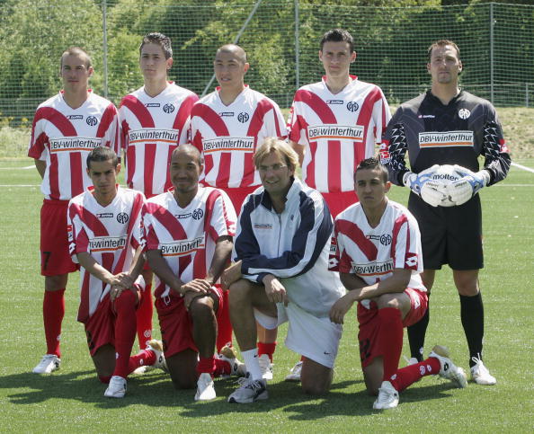 Vrancic (back, second from left) signed for Mainz under Klopp