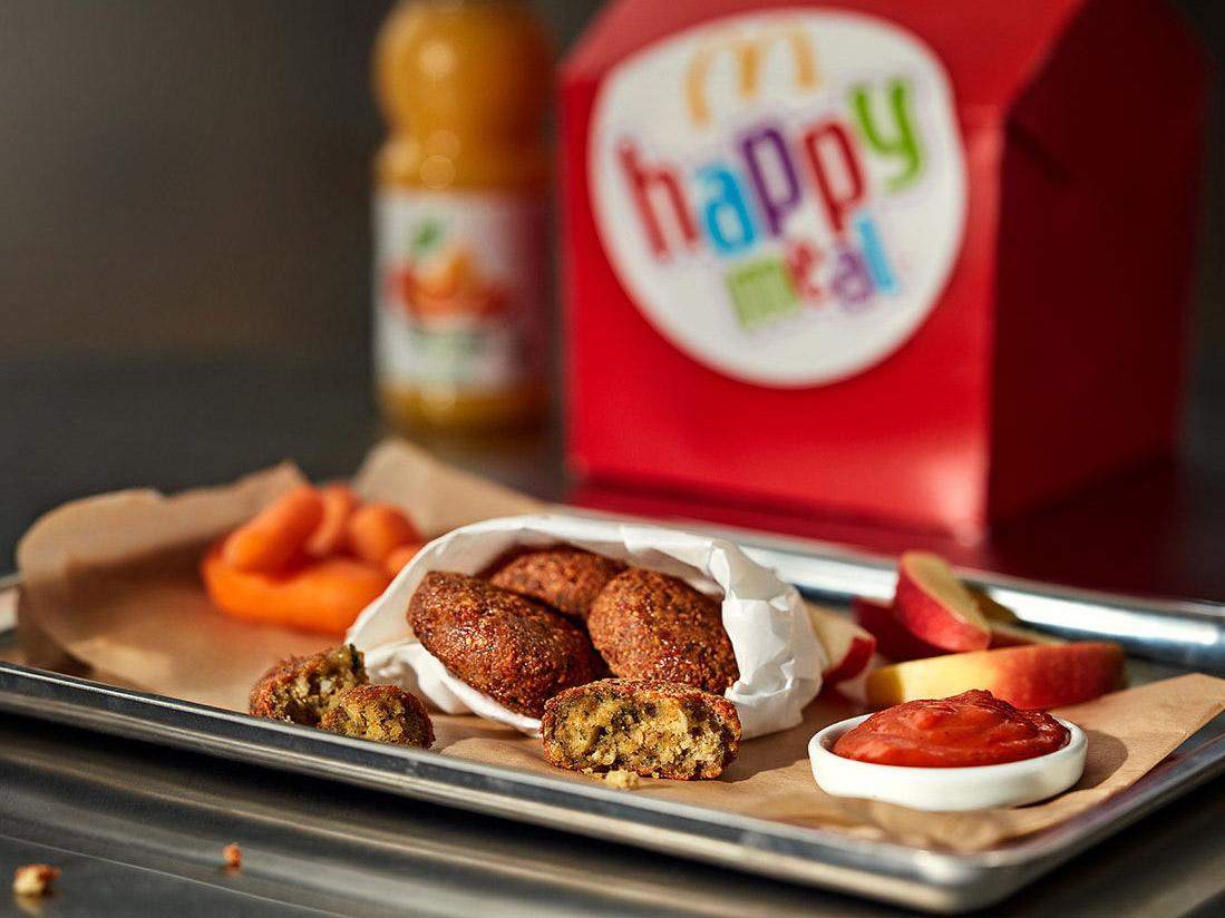 The McFalafel features falafels made with chickpeas, parsley, garlic, and cumin