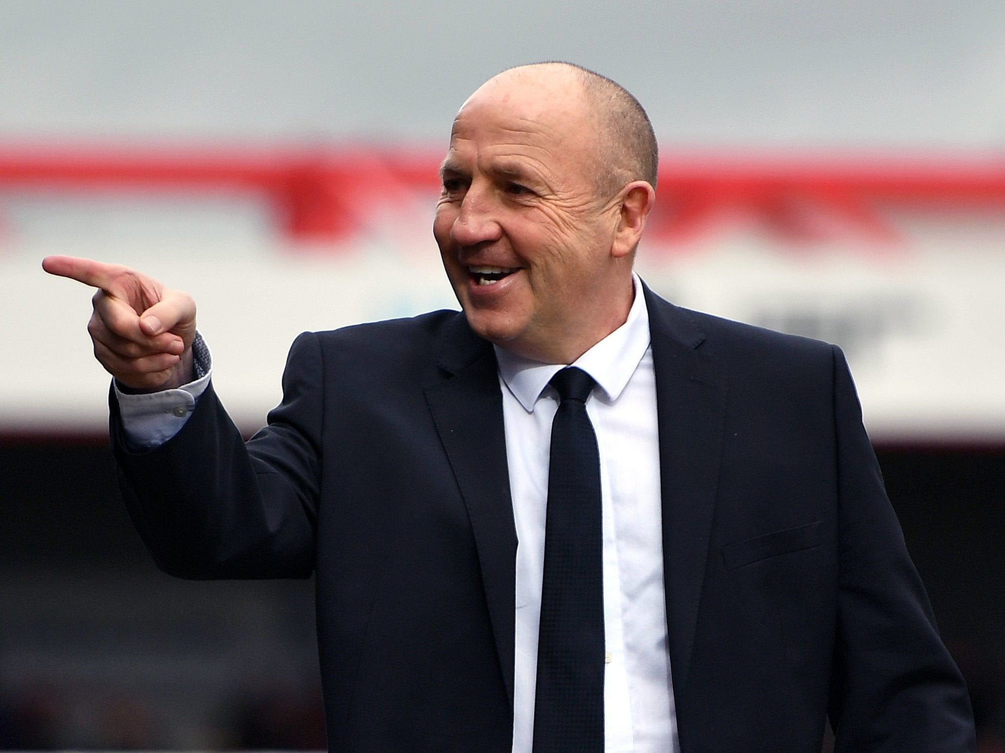 Accrington Stanley manager John Coleman during the FA Cup fourth round match against Derby County