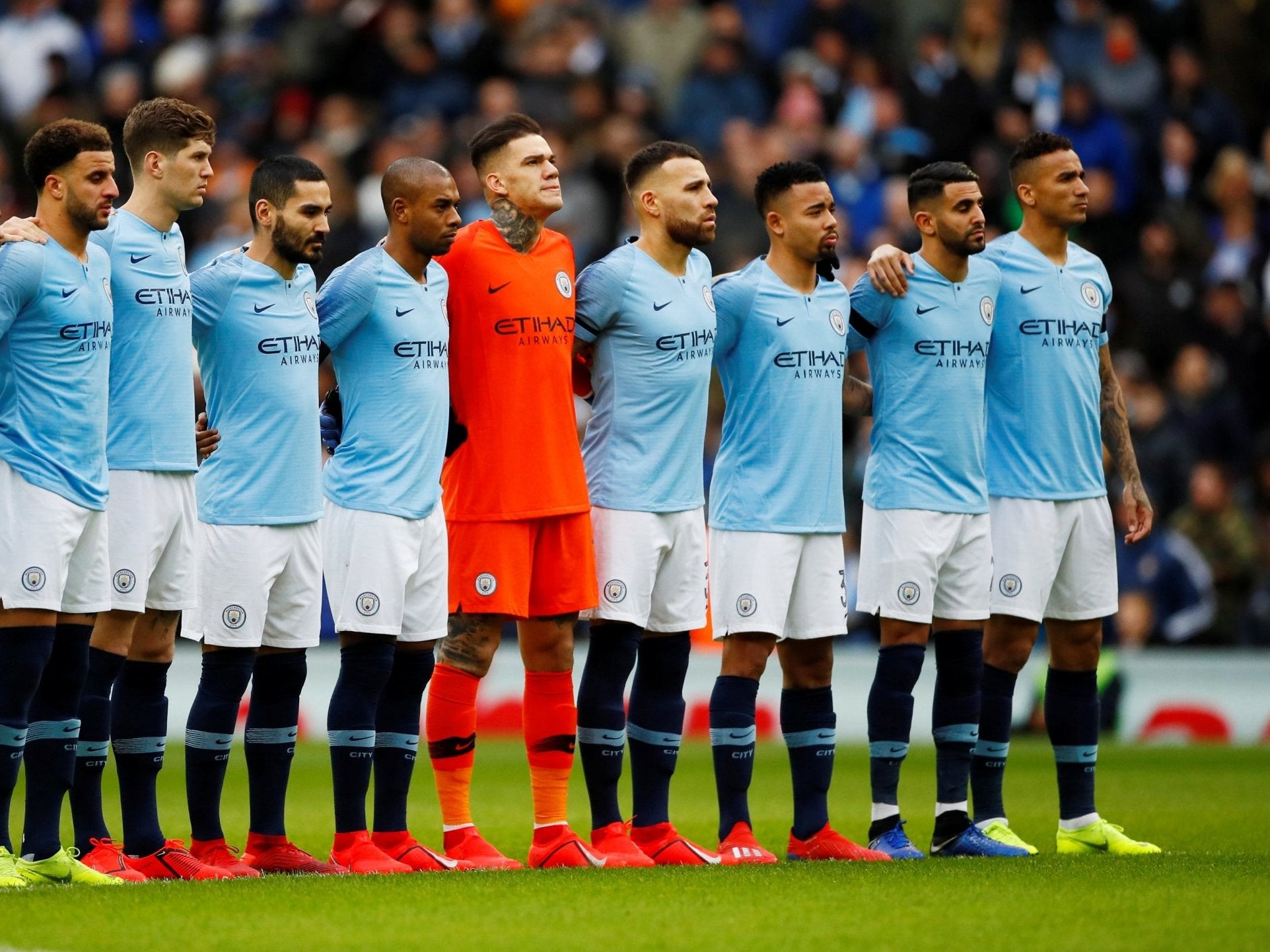 Manchester City wore black armbands in their match against Burnley