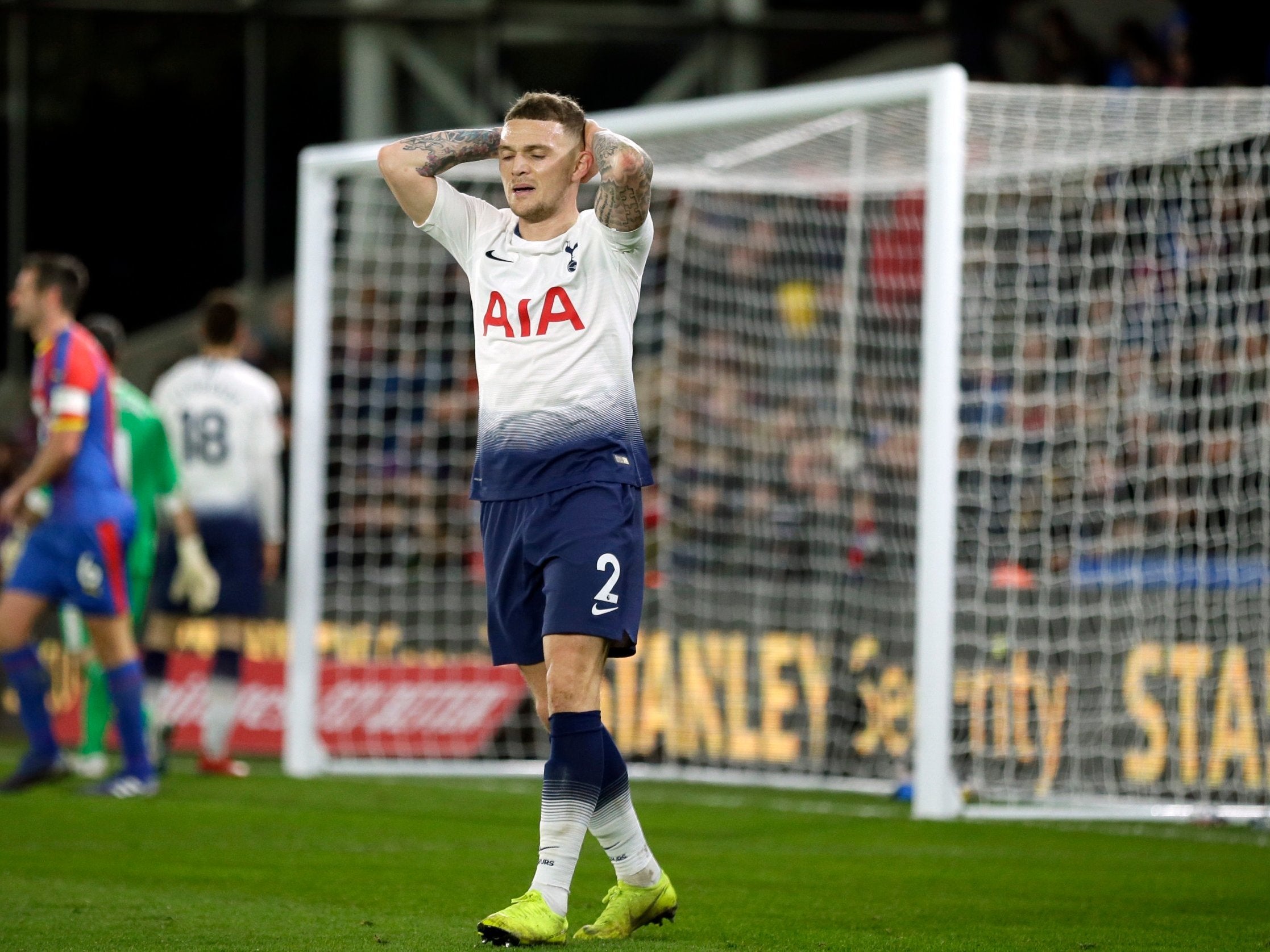 Kieran Trippier fired his penalty wide of the target