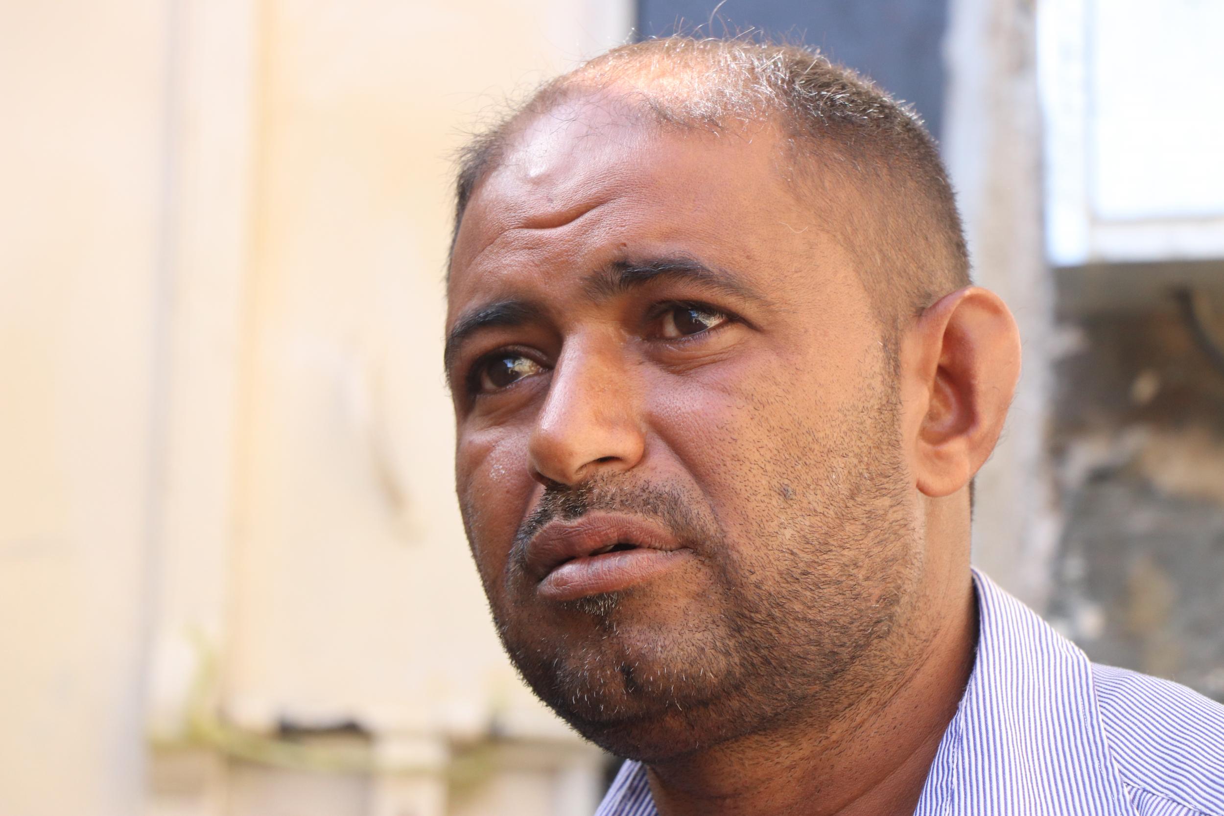 Ahmed Murshed, 44, fled Hodeidah last June when airstrikes destroyed his cafeteria, as well as the houses belonging to his brother and brother-in-law