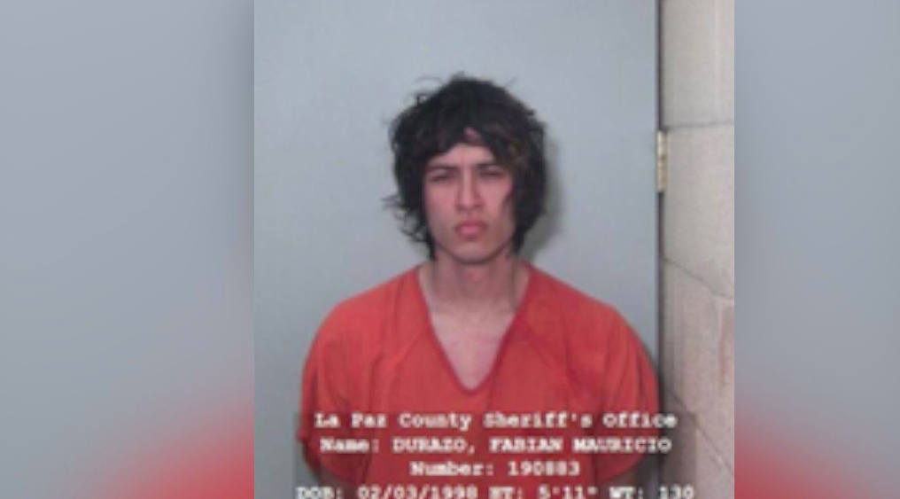 Fabian Durazo, 20, is held at La Paz County jail on suspicion of two counts of first-degree murder, as well as one count each of kidnapping and armed robbery.