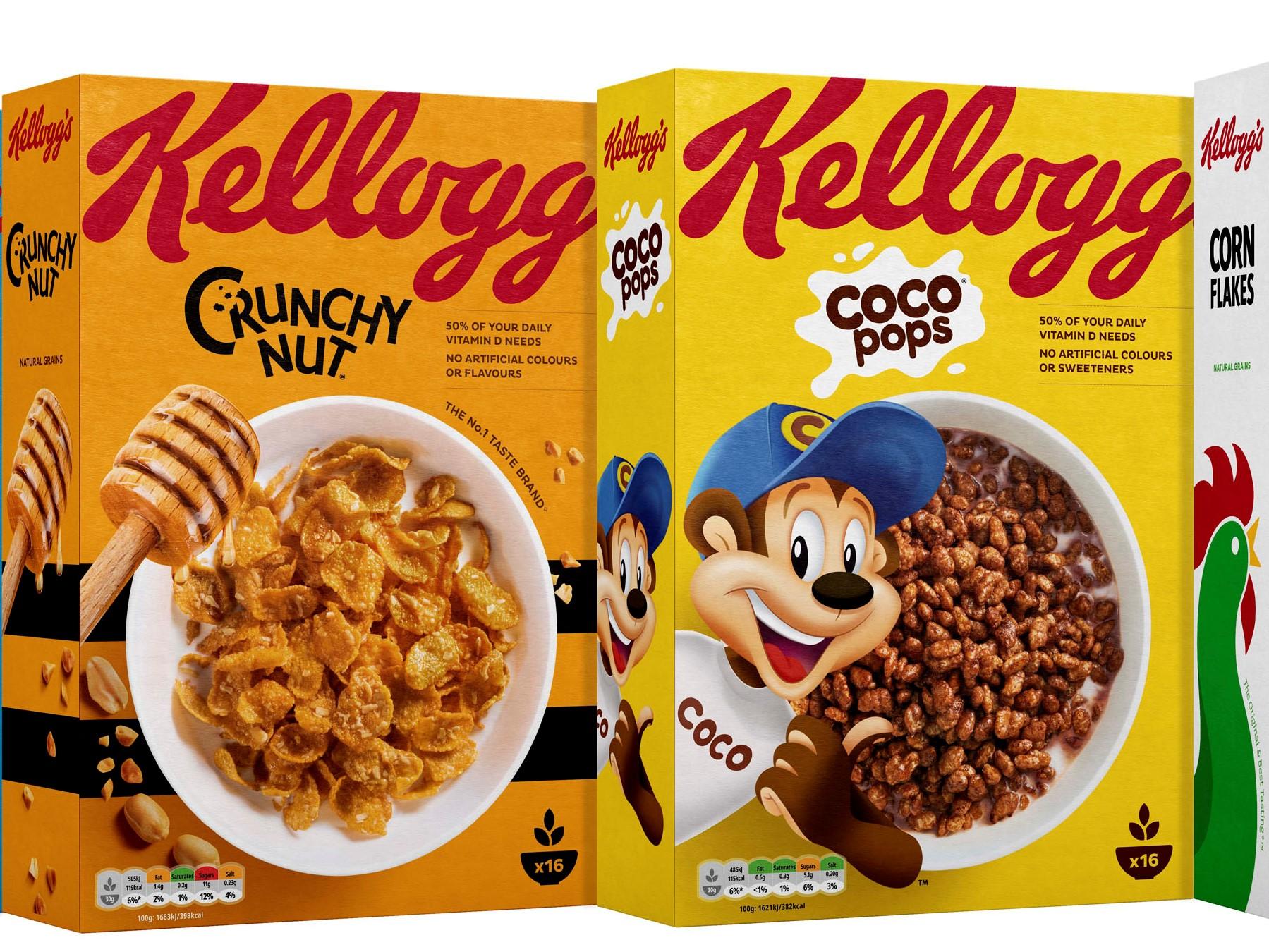 Kellogg’s cereals were updated with traffic light nutritional labelling last year but have kept ‘grossly irresponsible’ mascots on products like Coco Pops