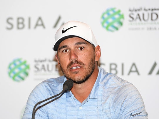 World No 2 Brooks Koepka earlier declined to discuss the politics of the event