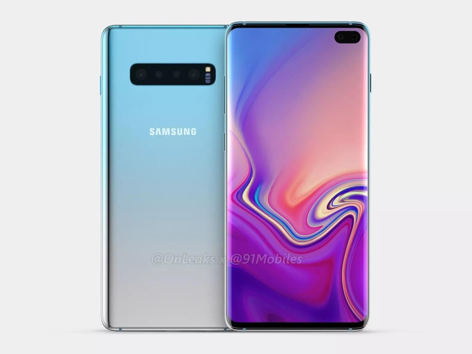 Renders of the Samsung Galaxy S10 show the innovative screen design