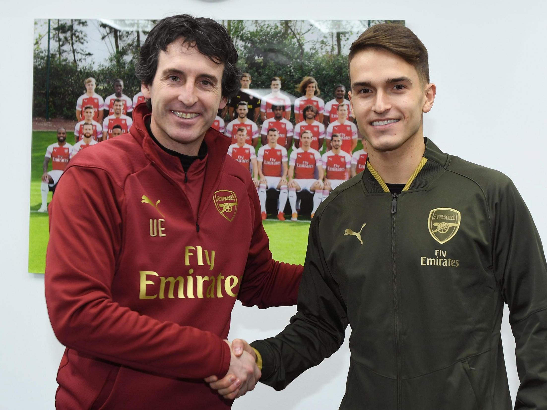 Arsenal new signing Denis Suarez with Unai Emery