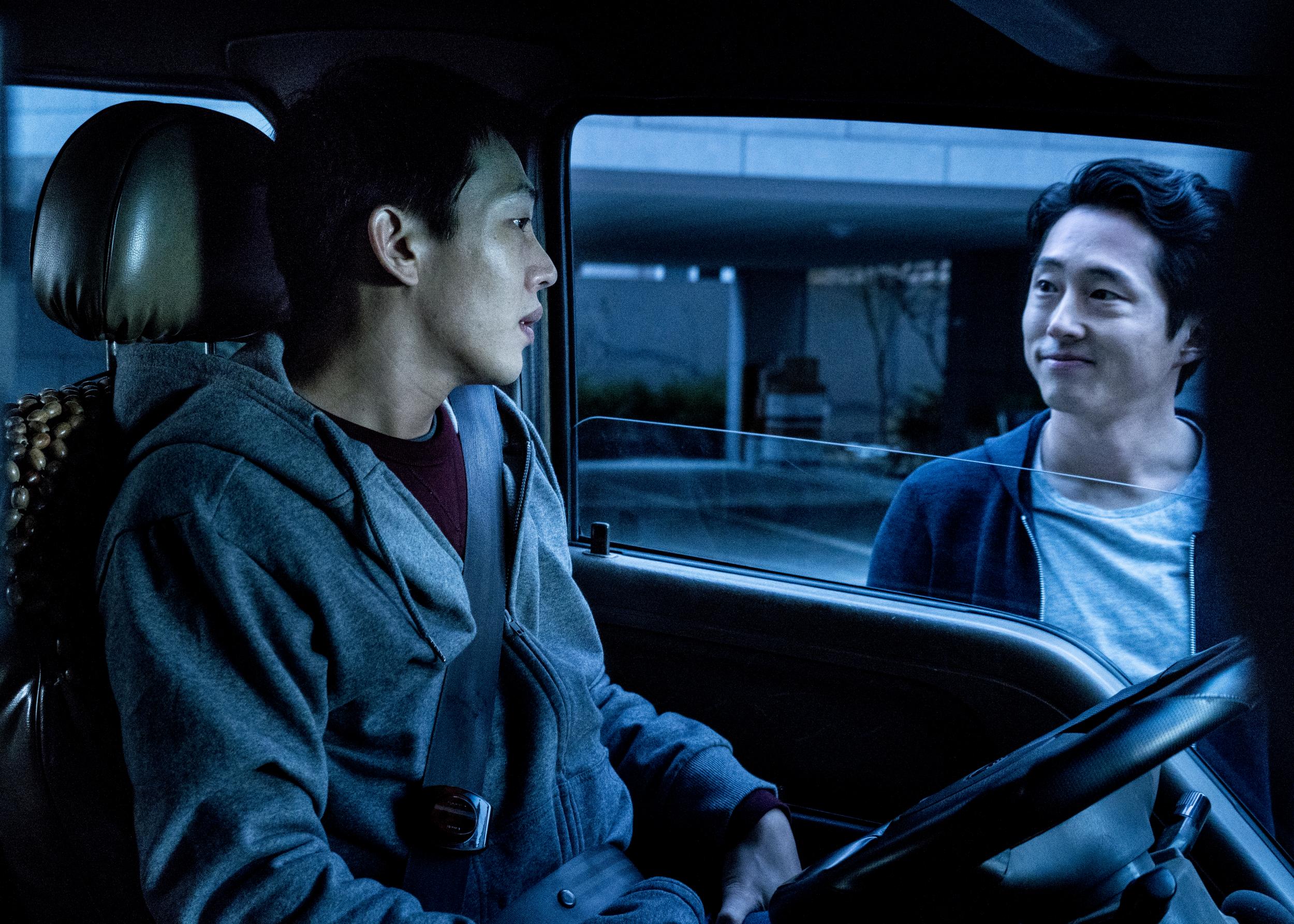 Yoo Ah-in and Steven Yeun in ‘Burning’