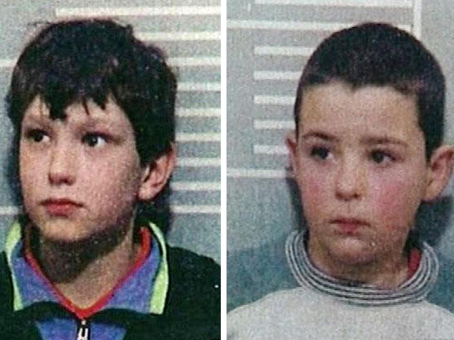 Jon Venables (left) and Robert Thompson tortured and murdered James Bulger in 1993