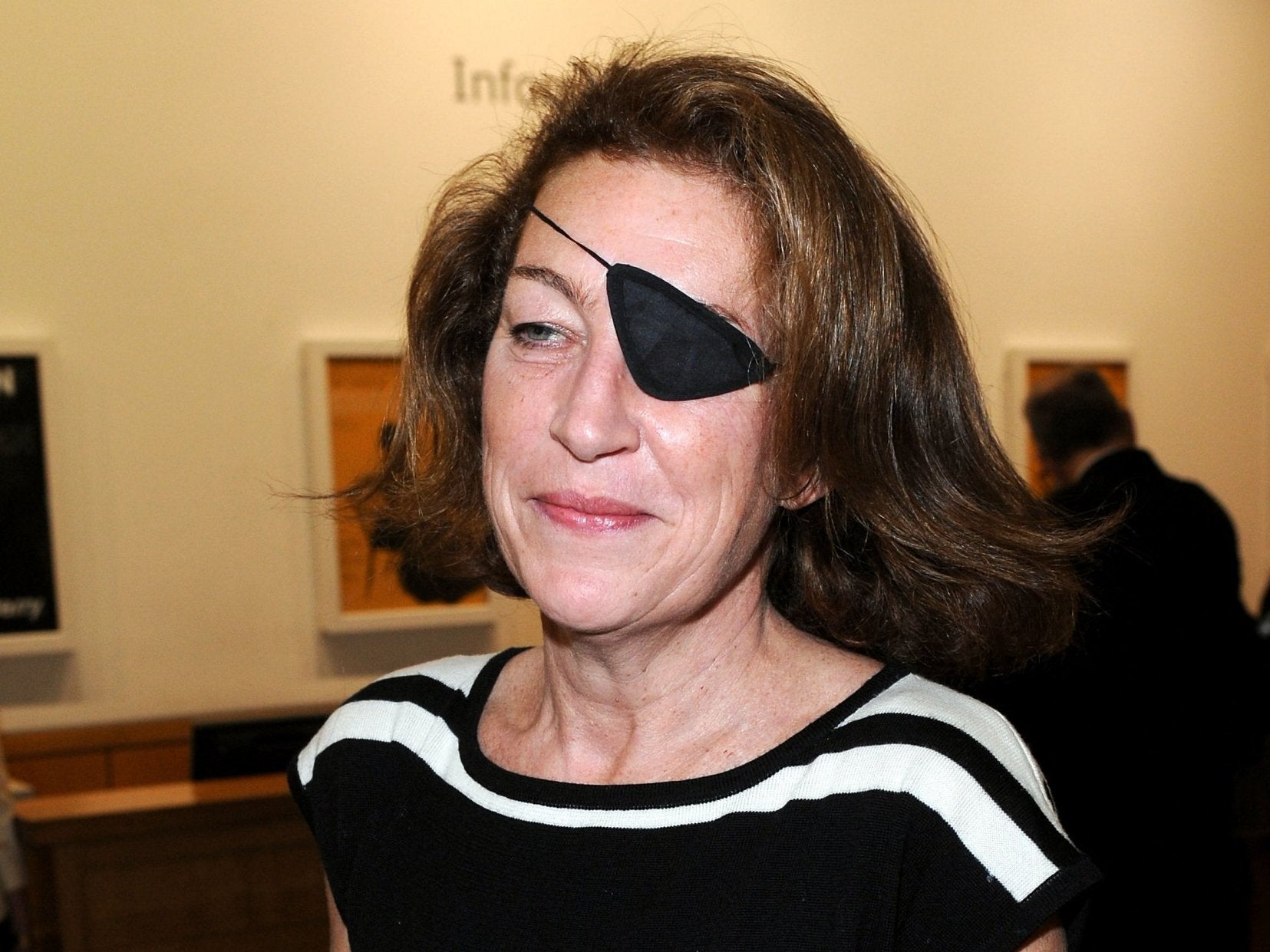 The reporter lost her sight in her left eye in 2001 when it was struck by shrapnel from a grenade in Sri Lanka