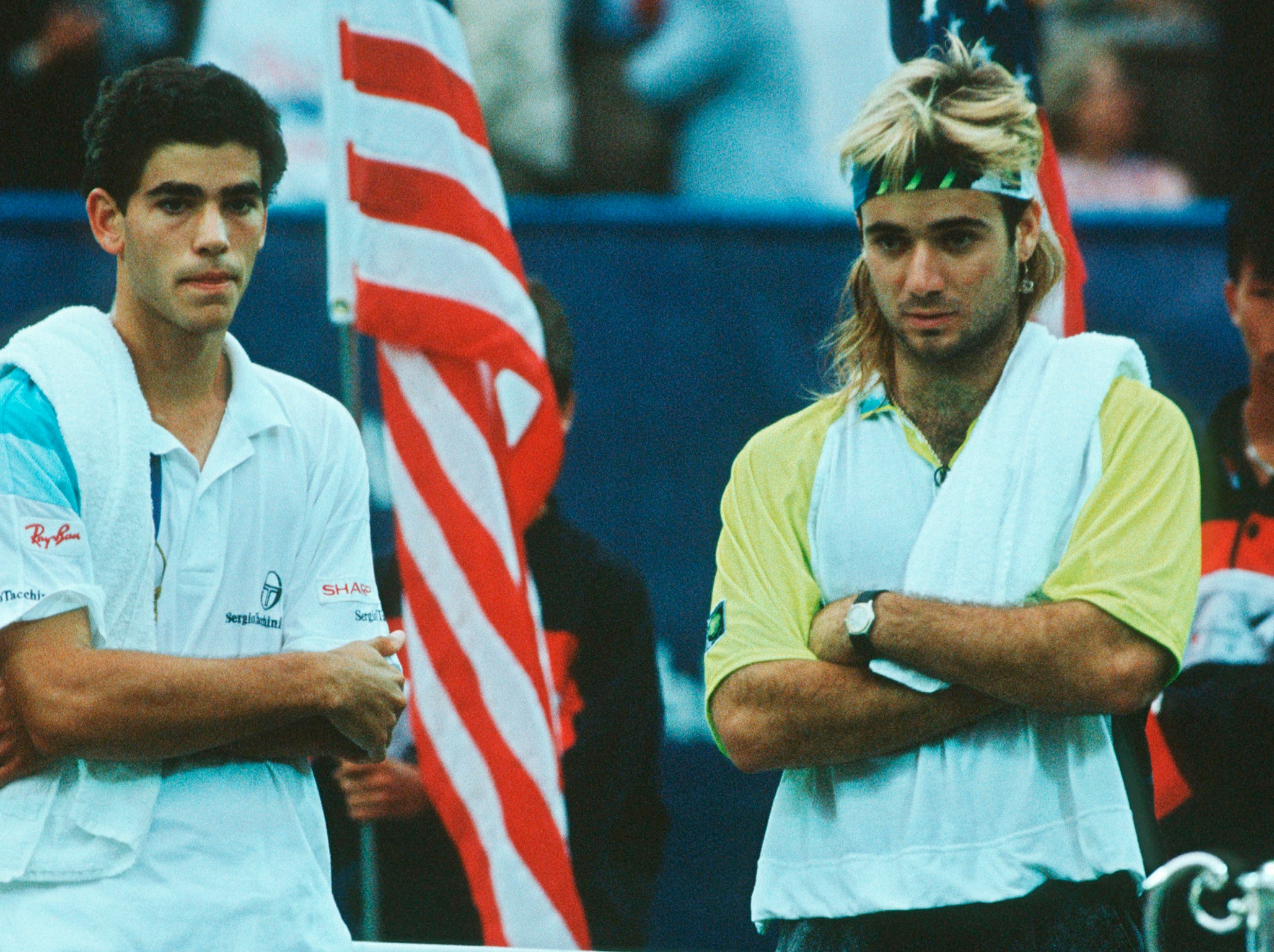 Andre Agassi in the 1990 US Open final