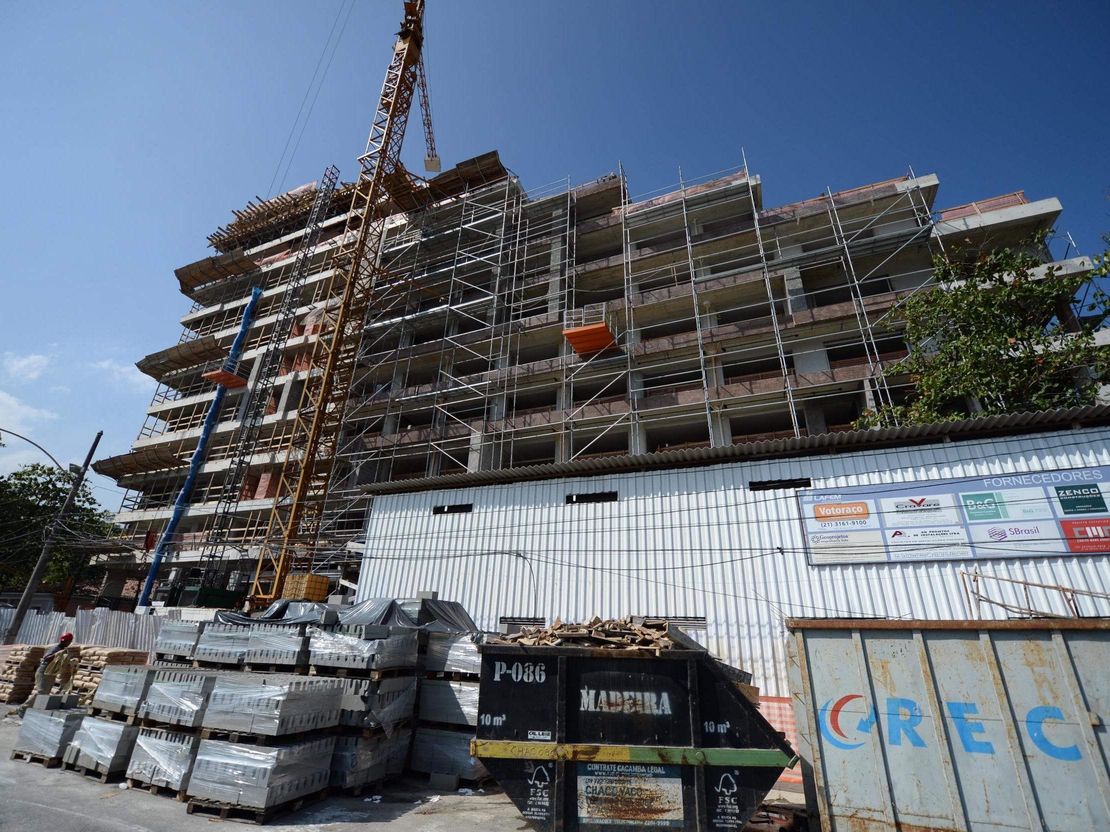 Pictured: The Trump Hotel while under construction on 30 July 2015