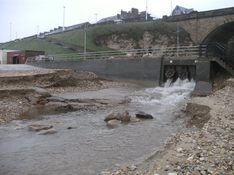 The storm drain system in the village of Whitburn has been releasing sewage when water levels are high following heavy rainfall