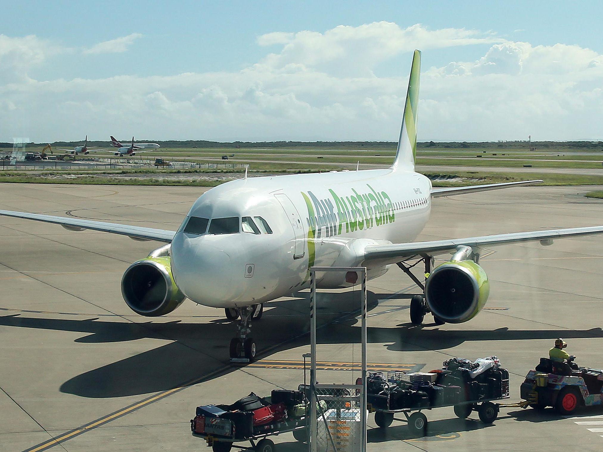 An Air Australia plane at Brisbane International Airport