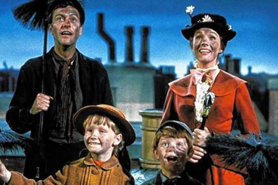 Dick Van Dyke (left) and Julie Andrews (right) in ‘Mary Poppins’