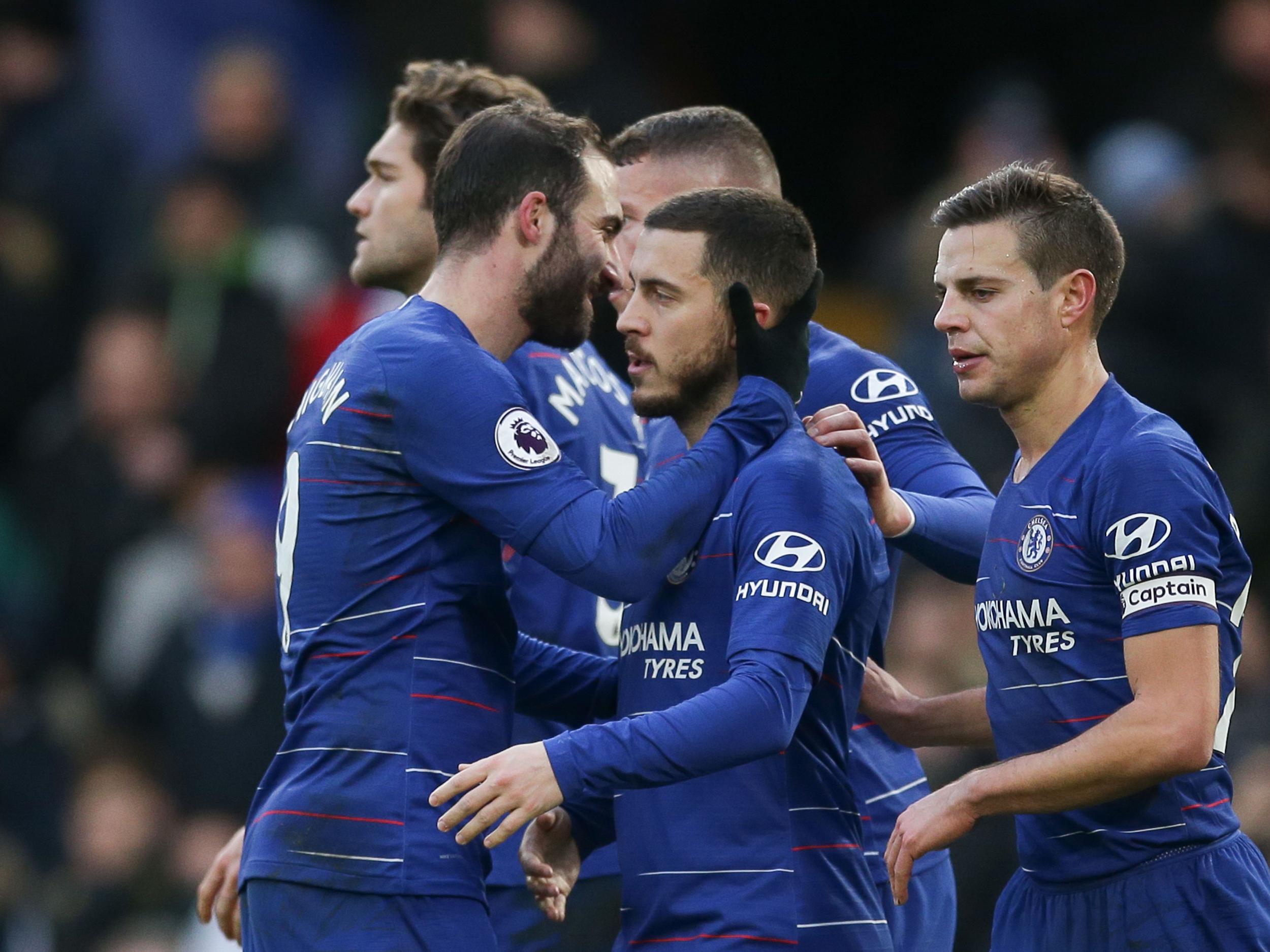 Eden Hazard and Gonzalo Higuain played well together in Chelsea's 5-0 win against Huddersfield