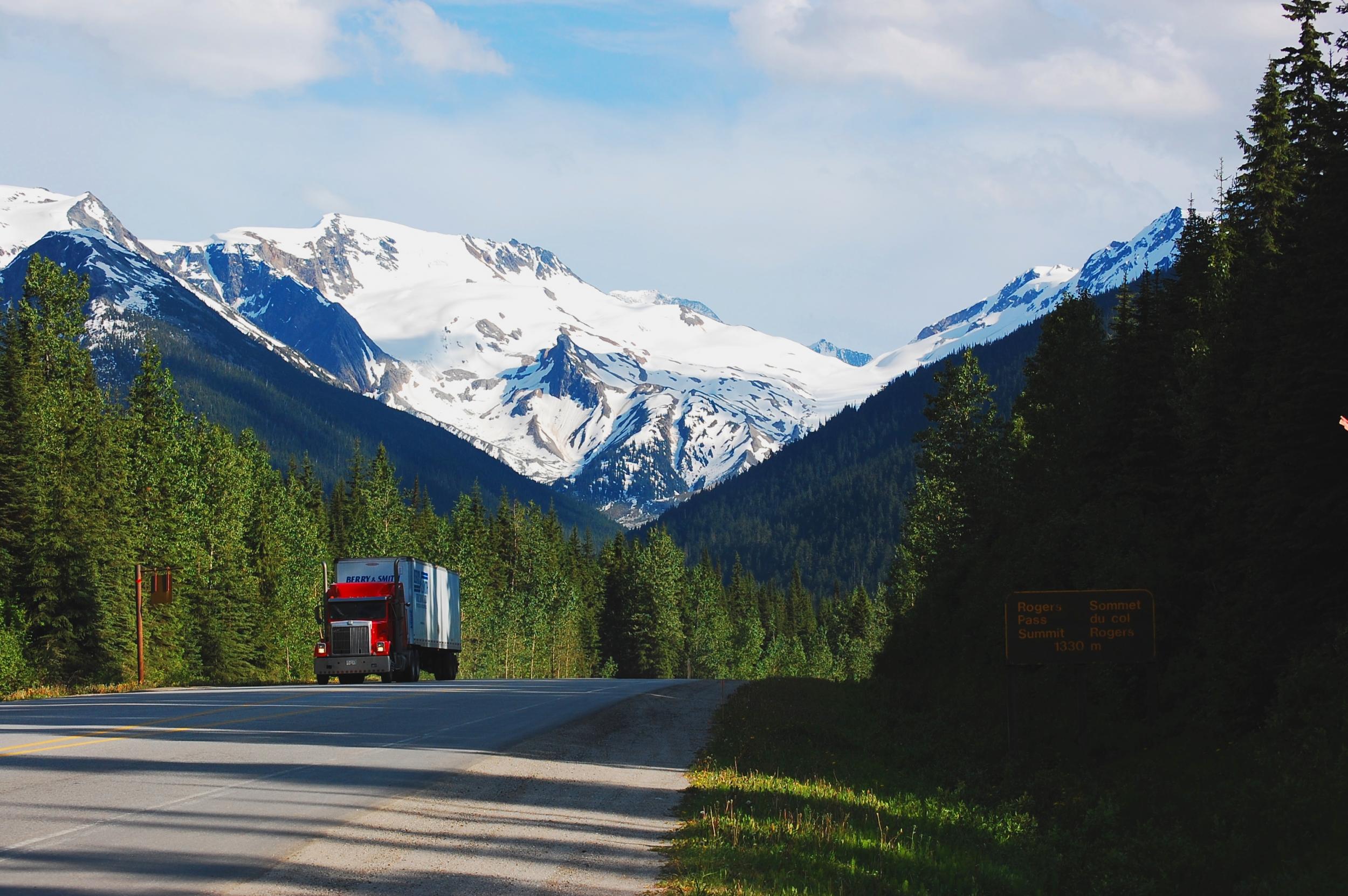 Rogers Pass in Montana on a clear day