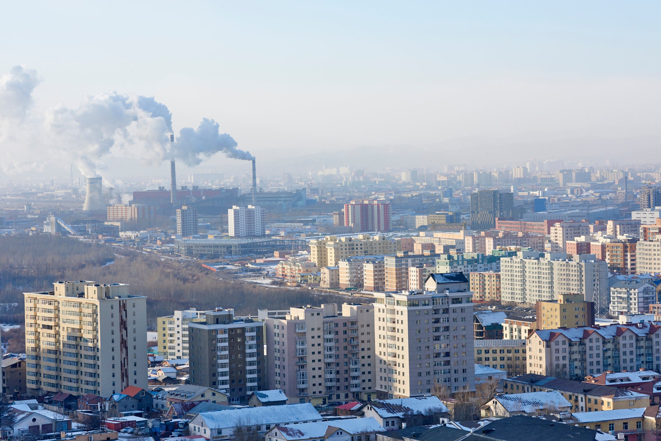 Ulaanbaatar at sunset on a cold day (iStock)