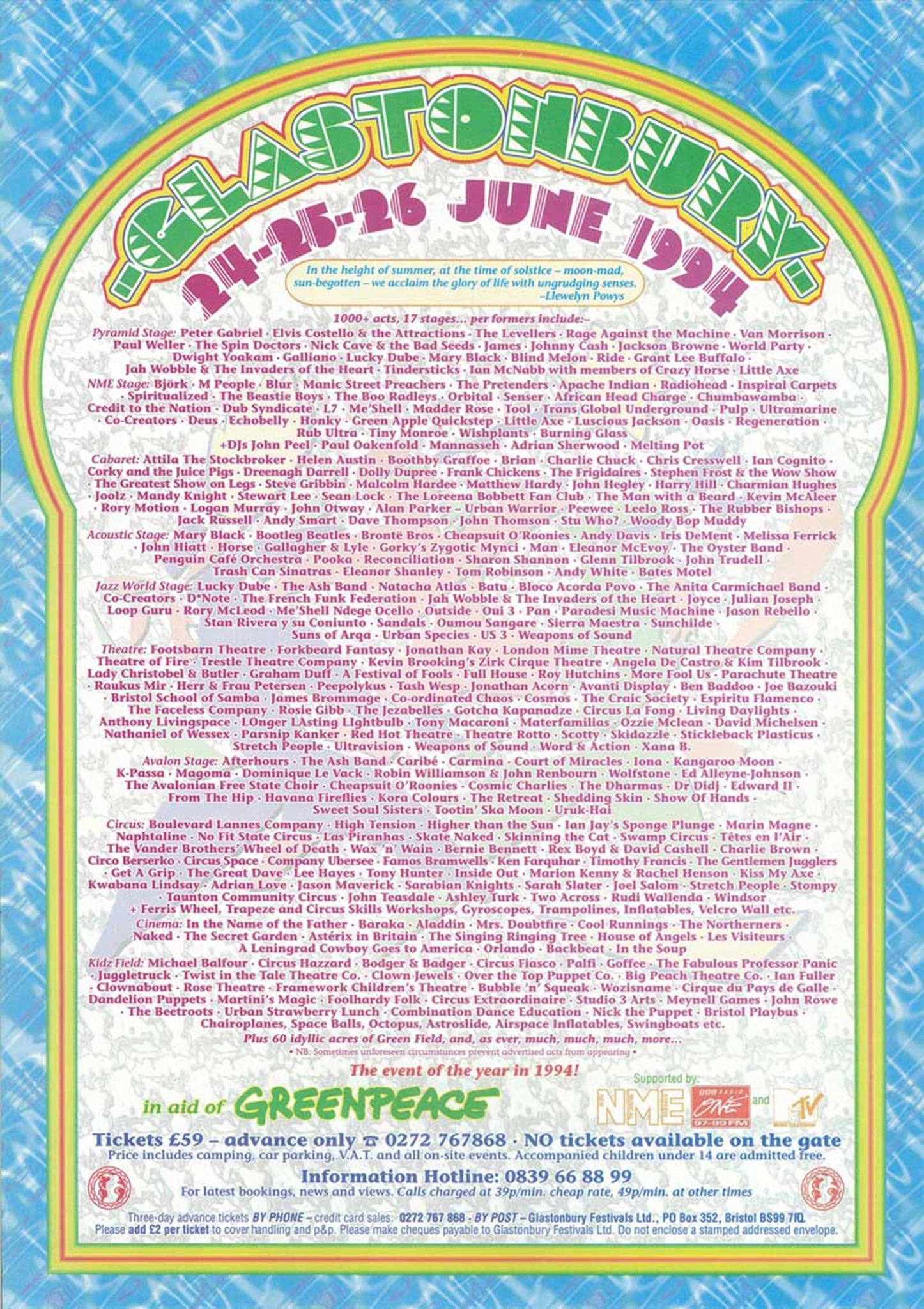 The best festival line-up ever in the best year for music ever?