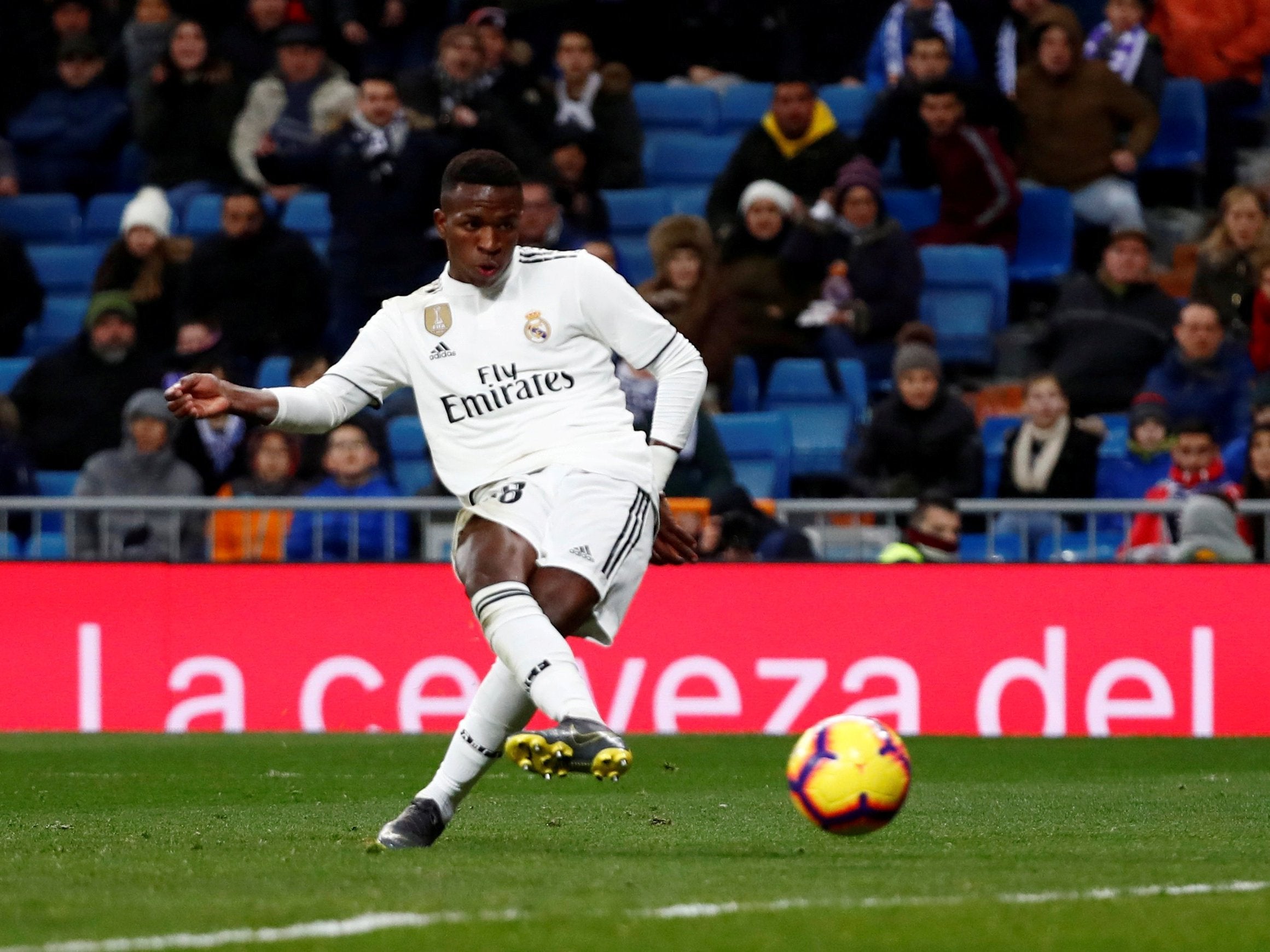 Vinicius Junior in action for Real Madrid earlier this month (Reuters)