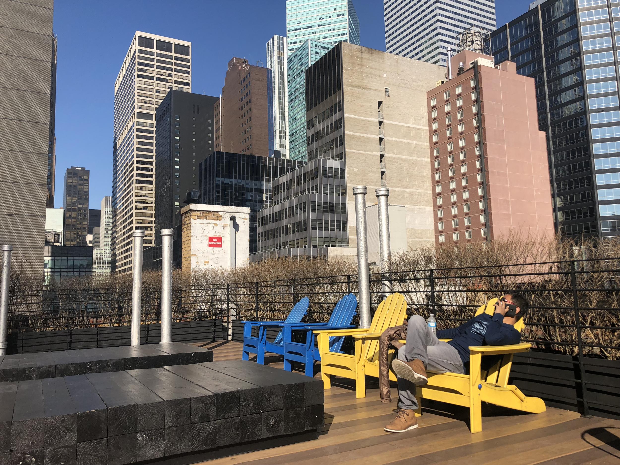 Good deal? The rooftop terrace of Pod 51, a New York budget hotel