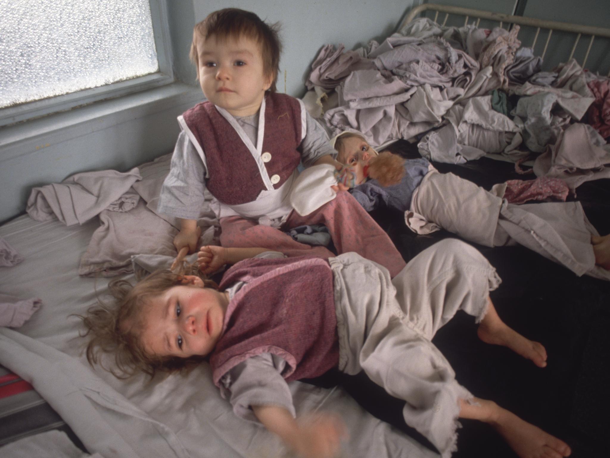 Children in the Victor Babes Hospital in Bucharest