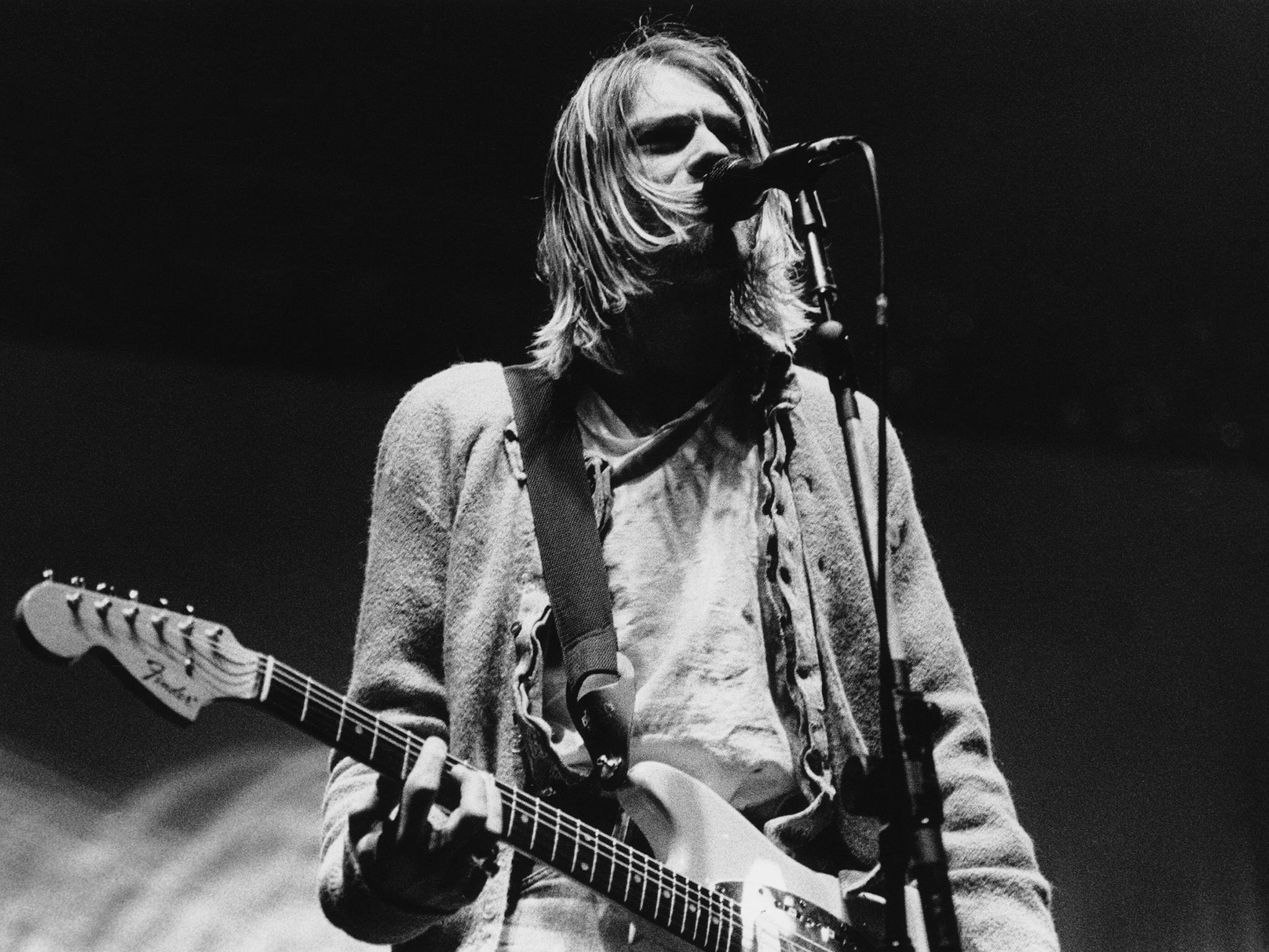 Kurt Cobain in February 1994. Nirvana, the most important US band of the era, came to a tragic end in April with Cobain’s suicide