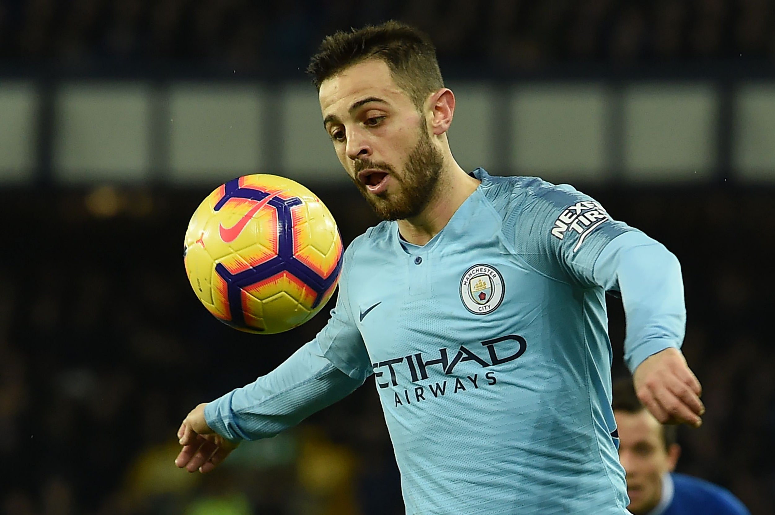 Bernardo Silva on the ball in midfield