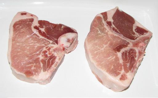 Frozen pork chops