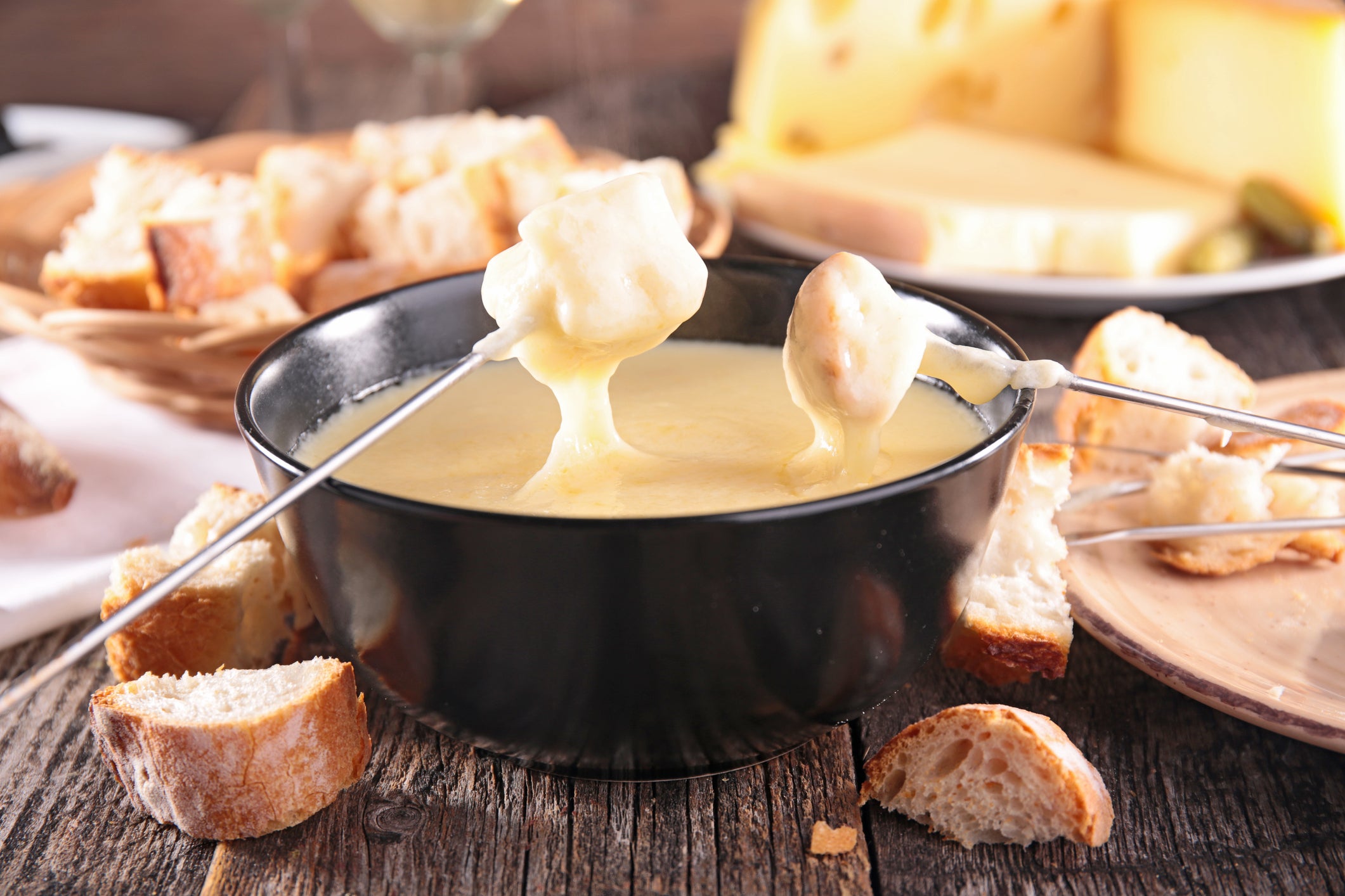 Fondue means you can eat as much cheese as you want (Stock)