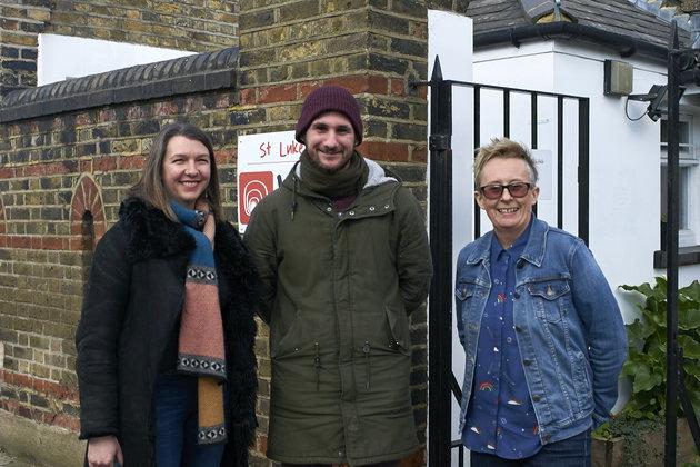 (L-R): Jude McKee - director of operations at WLM - Mattia - a Rising Star - and Nicki Fisher - head of the Pret Foundation (Pret-A-Manger)