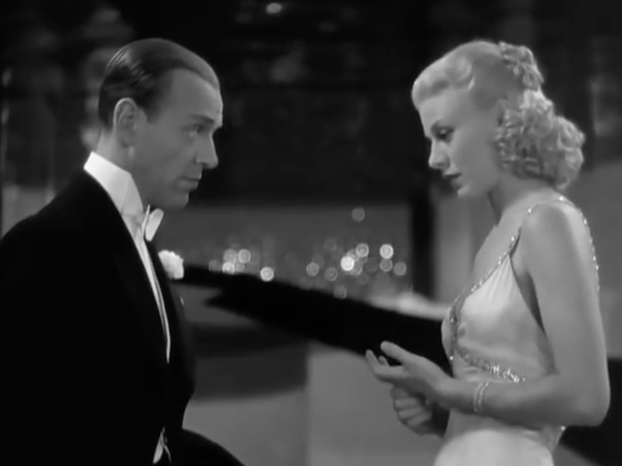 In Swing Time, Fred Astaire sings the gorgeous ballad “The Way You Look Tonight” to Ginger Rogers while she is washing her hair. The sentimental lyrics were written by the brilliant songwriter Dorothy Fields, whose credits include “A Fine Romance” and “The Sunny Side of the Street”. The song, with music composed by Jerome Kern, was up against some terrific competition in 1936 – beating “Pennies from Heaven” and “I’ve Got You Under My Skin” to an award in its third year. Billie Holiday, with jazz maestro Teddy Wilson on piano, had a hit with “The Way You Look Tonight” that year and the song has since been recorded by hundreds of best-selling singers, including Frank Sinatra. “The Way You Look Tonight” is popular, romantic songwriting at its very best.