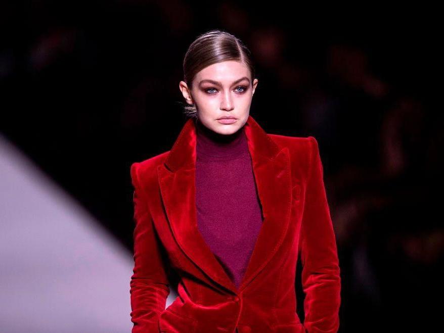 Gigi Hadid walked the runway at Tom Ford (AFP/Getty)