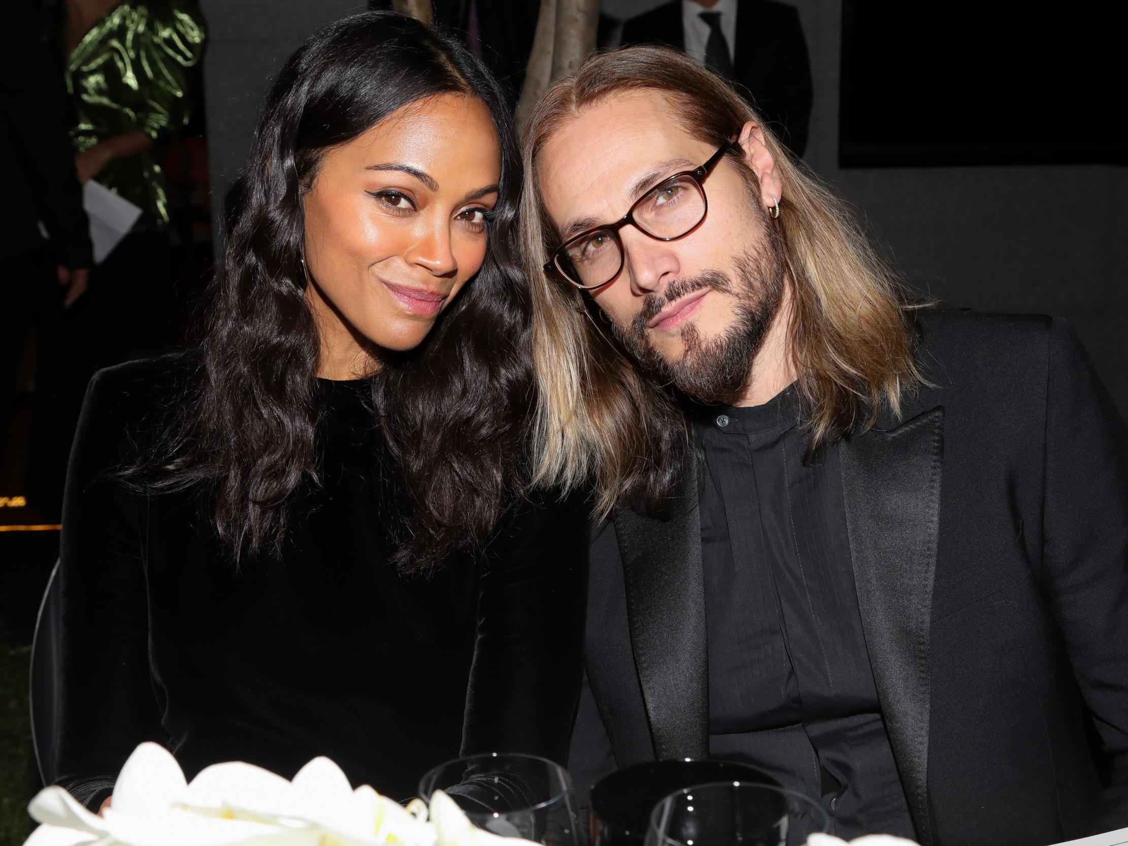 Couple Zoe Saldana-Perego and Marco Perego-Saldana